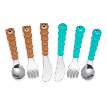 melii-utensil-set-brown-bear-blue-shark-6-pcs